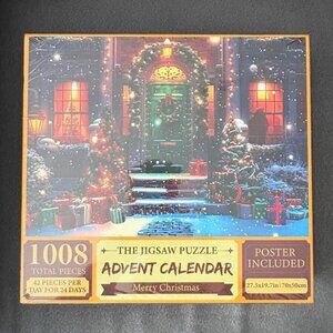 Advent Calendar Christmas Jigsaw Puzzle for Kids and Adults,1008 Pieces